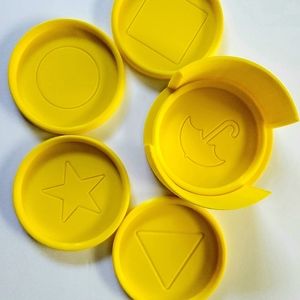 Inspired by squid game honeycomb game cup coasters with holder